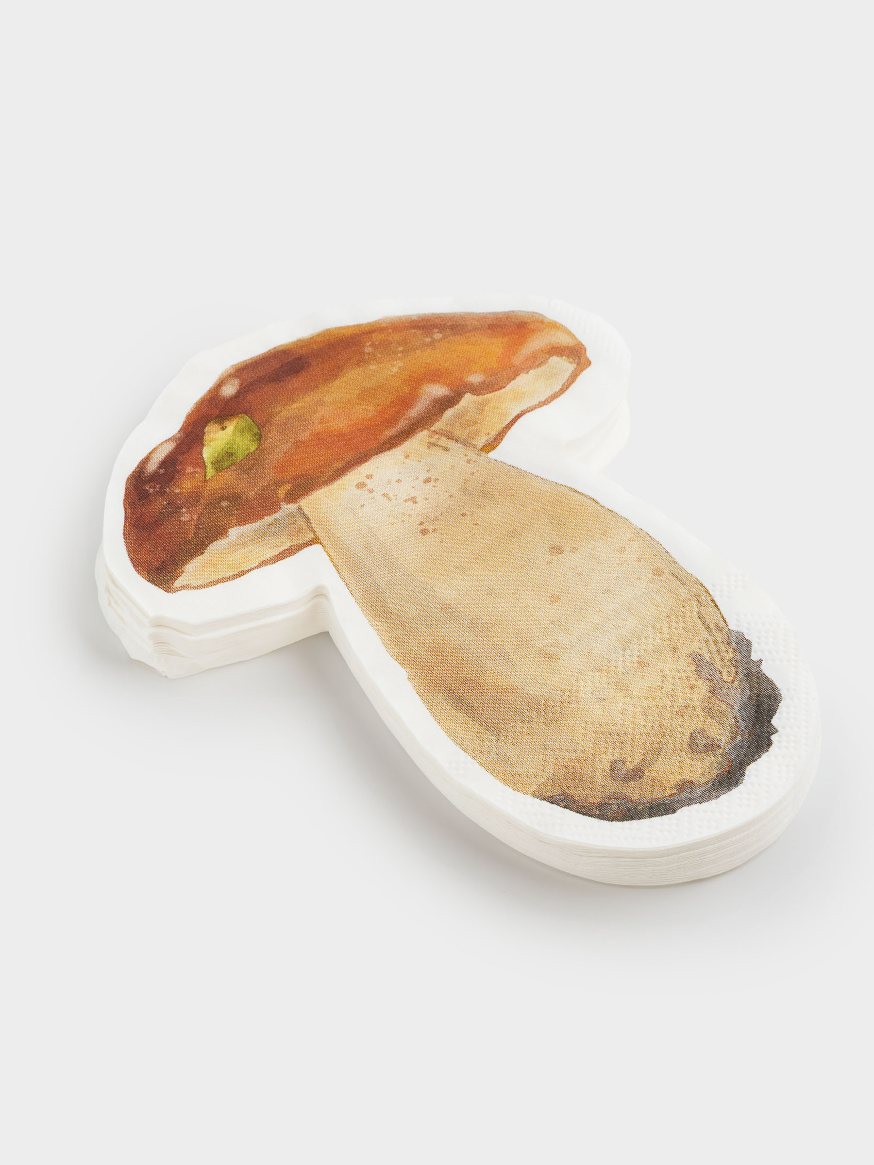 Салфетки бумажные, 25х32 см, 20 шт, фигурные, коричневые, Гриб, Fungi, image-1