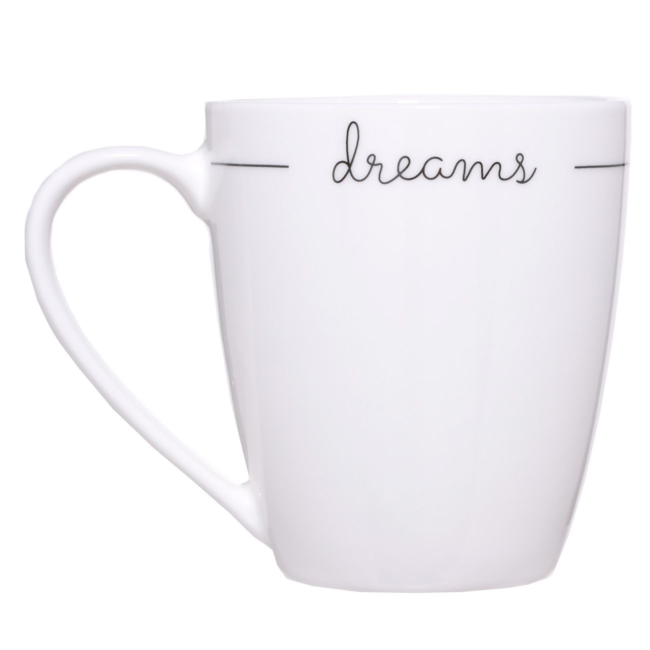 Кружка, 360 мл, фарфор N, белая, Dreams, Scroll white