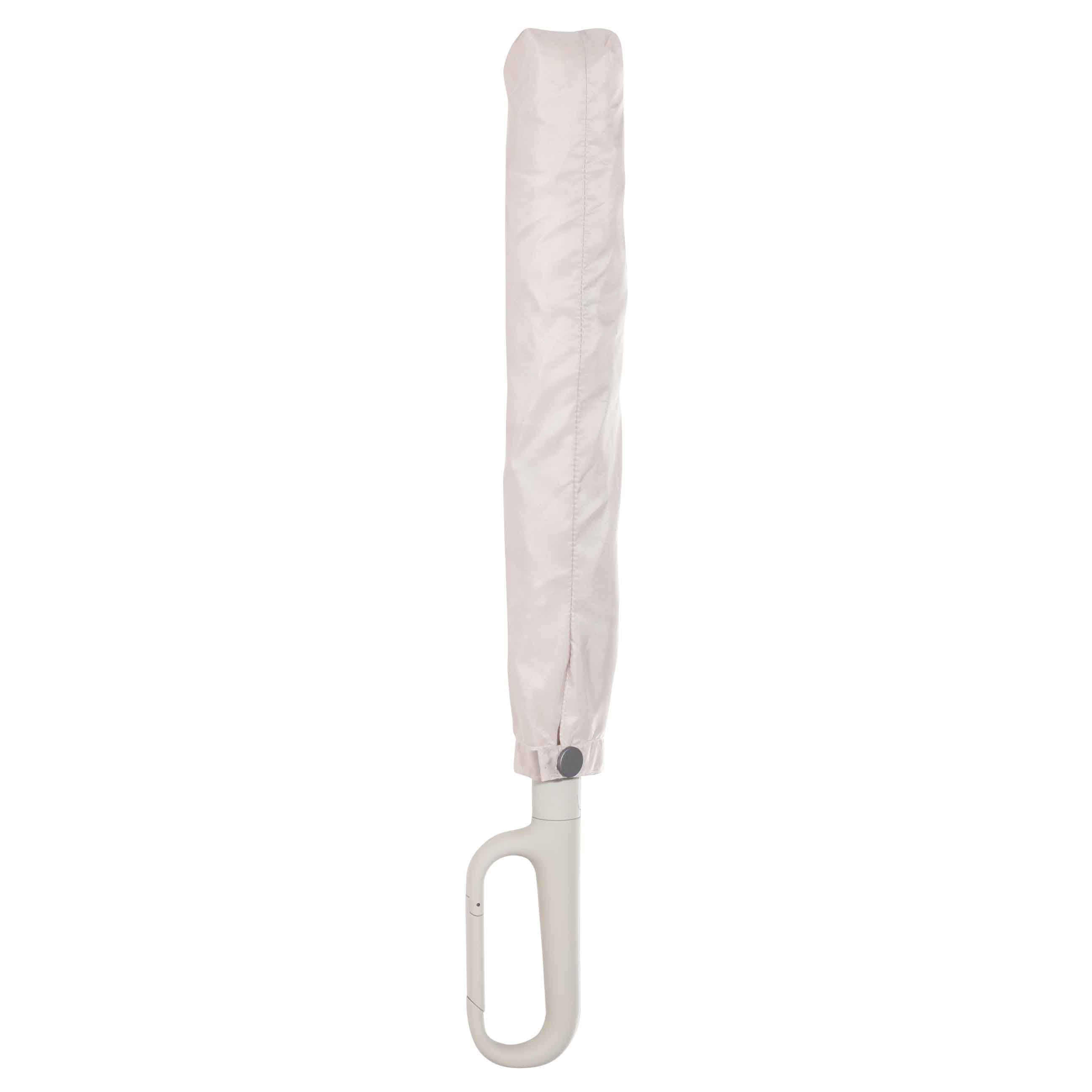 Зонт, 70 см, складной, полу-автоматический, с ручкой-карабином, эпонж, бежевый, Rainfall изображение № 7