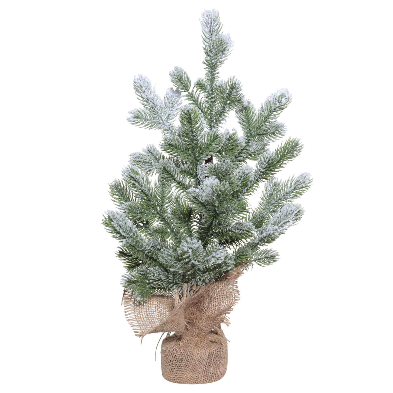 

Ель искусственная, 50 см, в мешковине, пластик, Заснеженная ель, Snowy decor