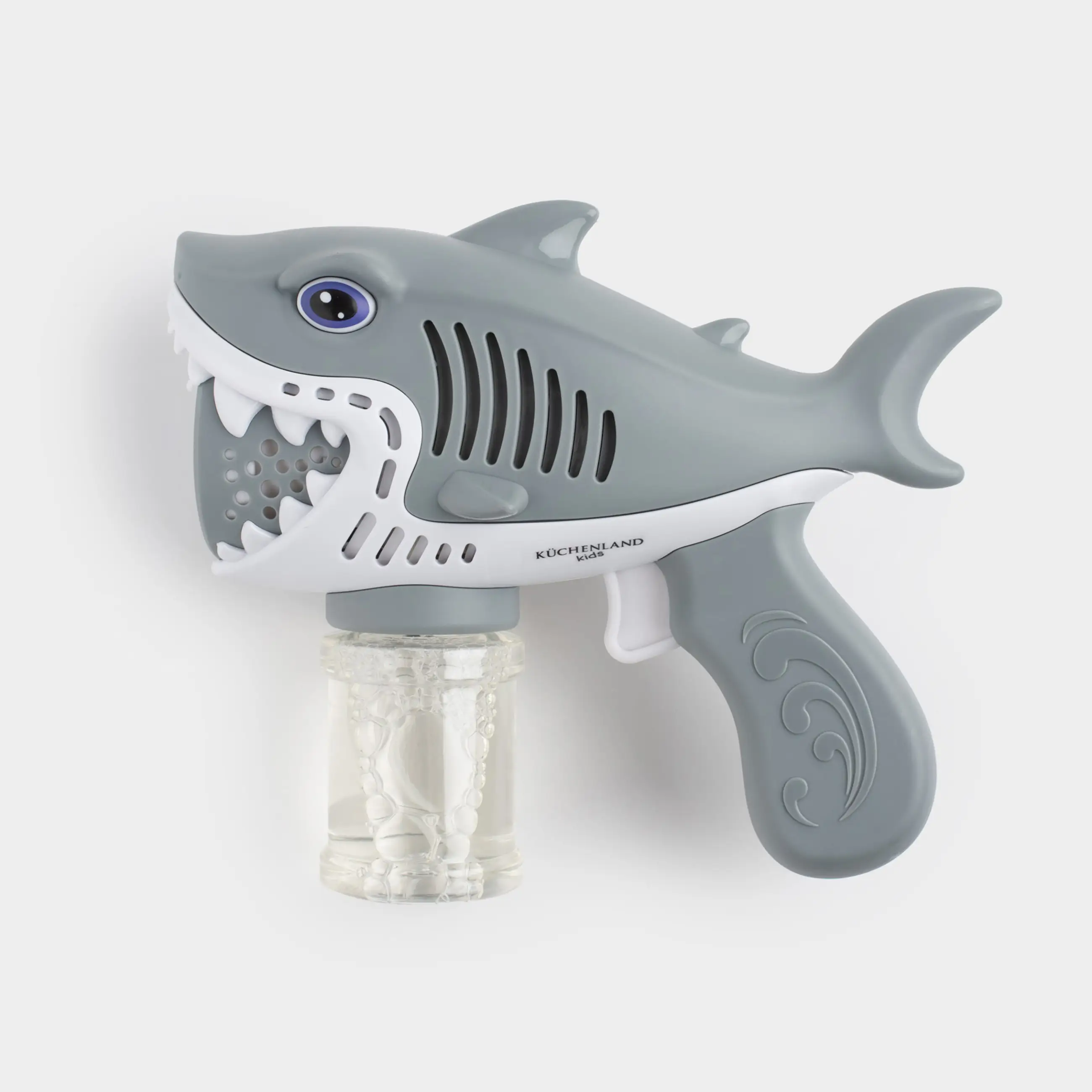 Генератор мыльных пузырей, 19 см, с подсветкой, пластик, серый, Акула, Aquatic animals