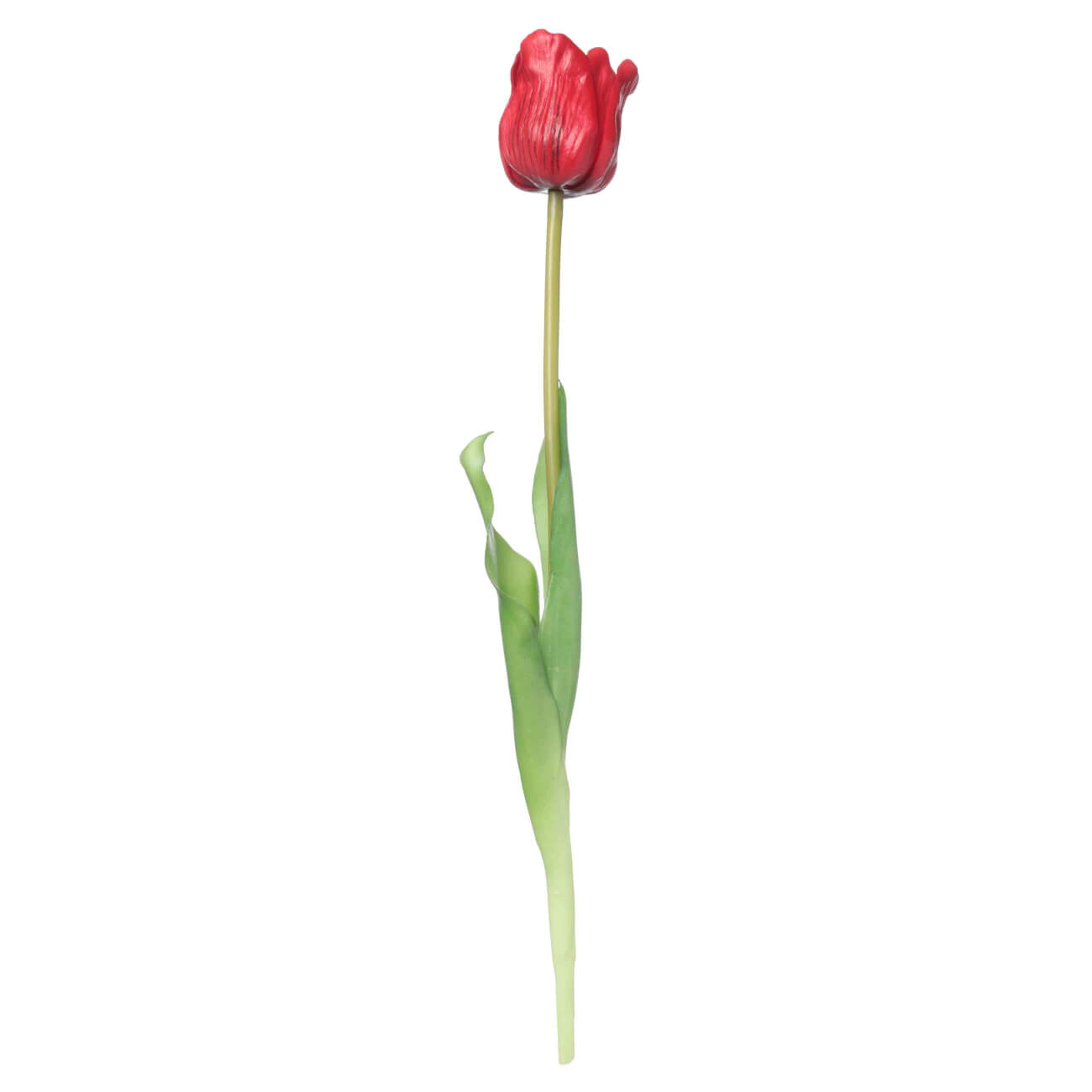 Цветок искусственный, 47 см, ТЭП, красный, Тюльпан, Tulip garden ок искусственный декоративный ветвь с ами 90 см красный y4 7920