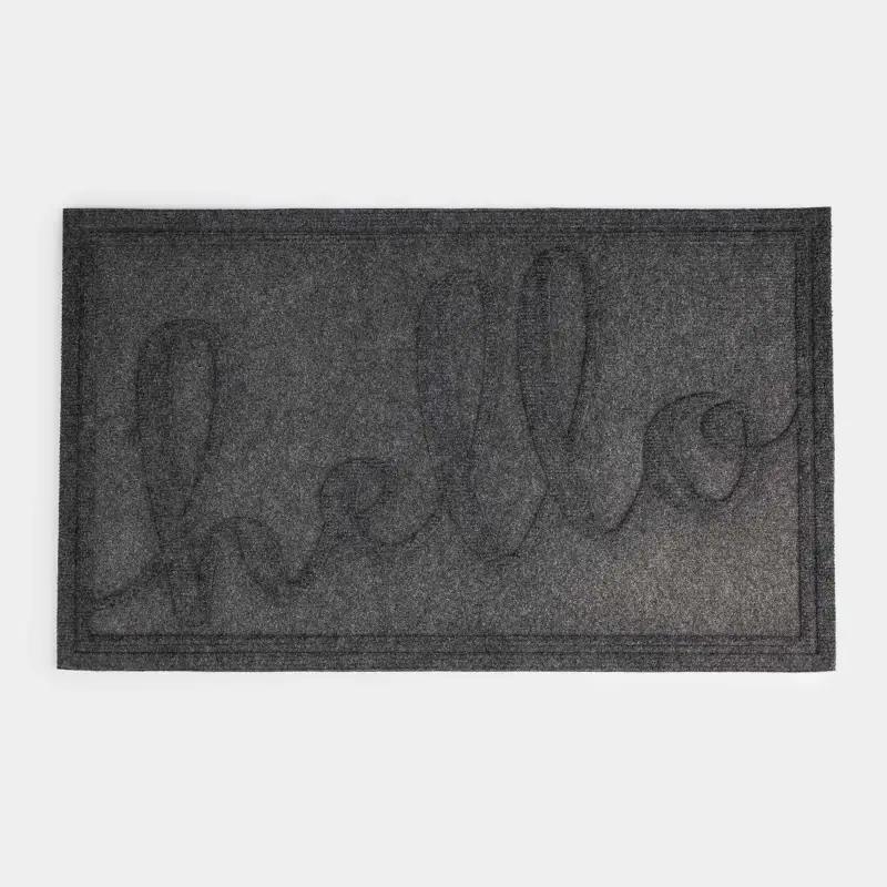Коврик придверный, 45х75 см, полипропилен/ПВХ, серый, Hello, Home deco, image-0