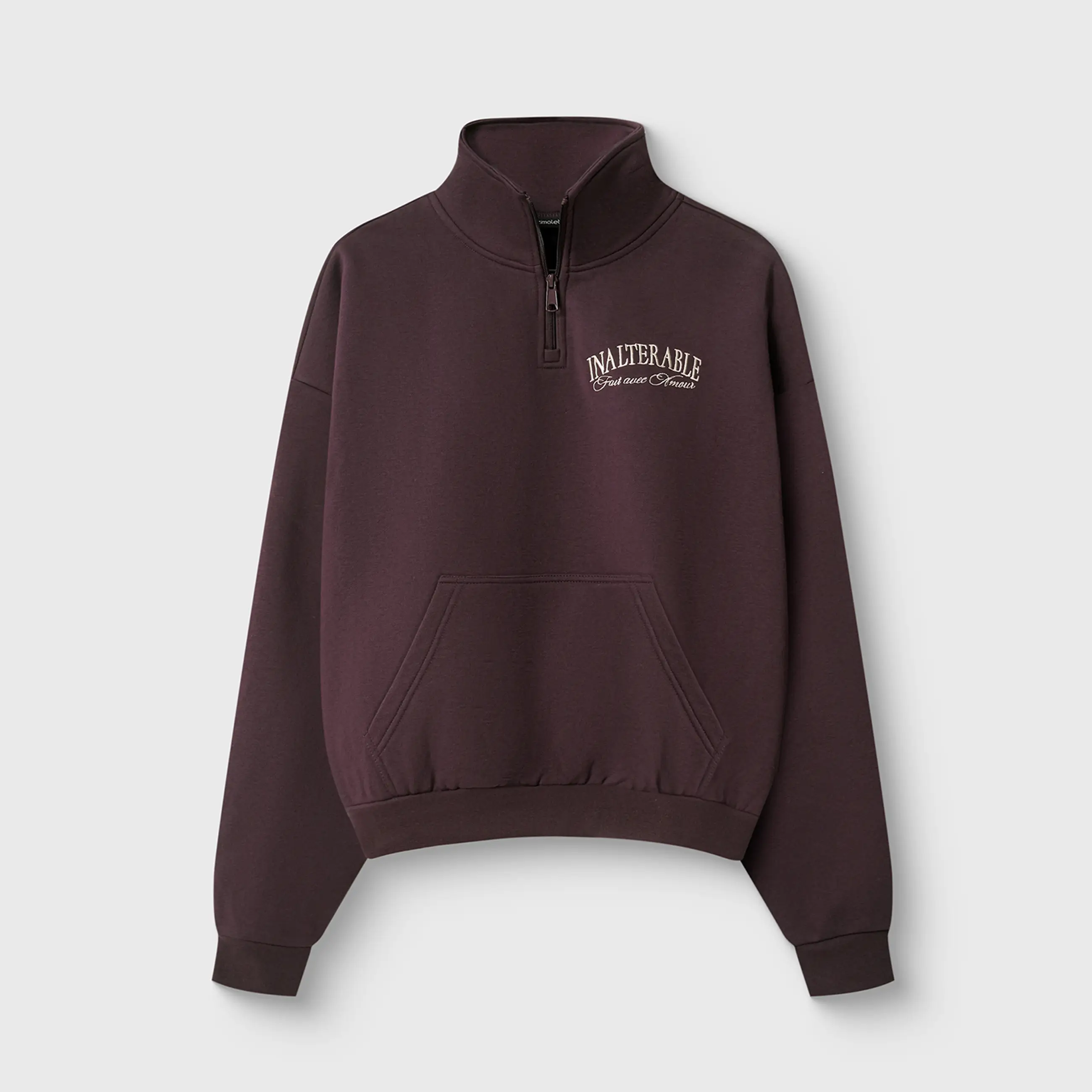 Толстовка с молнией, бордовая, Leonie