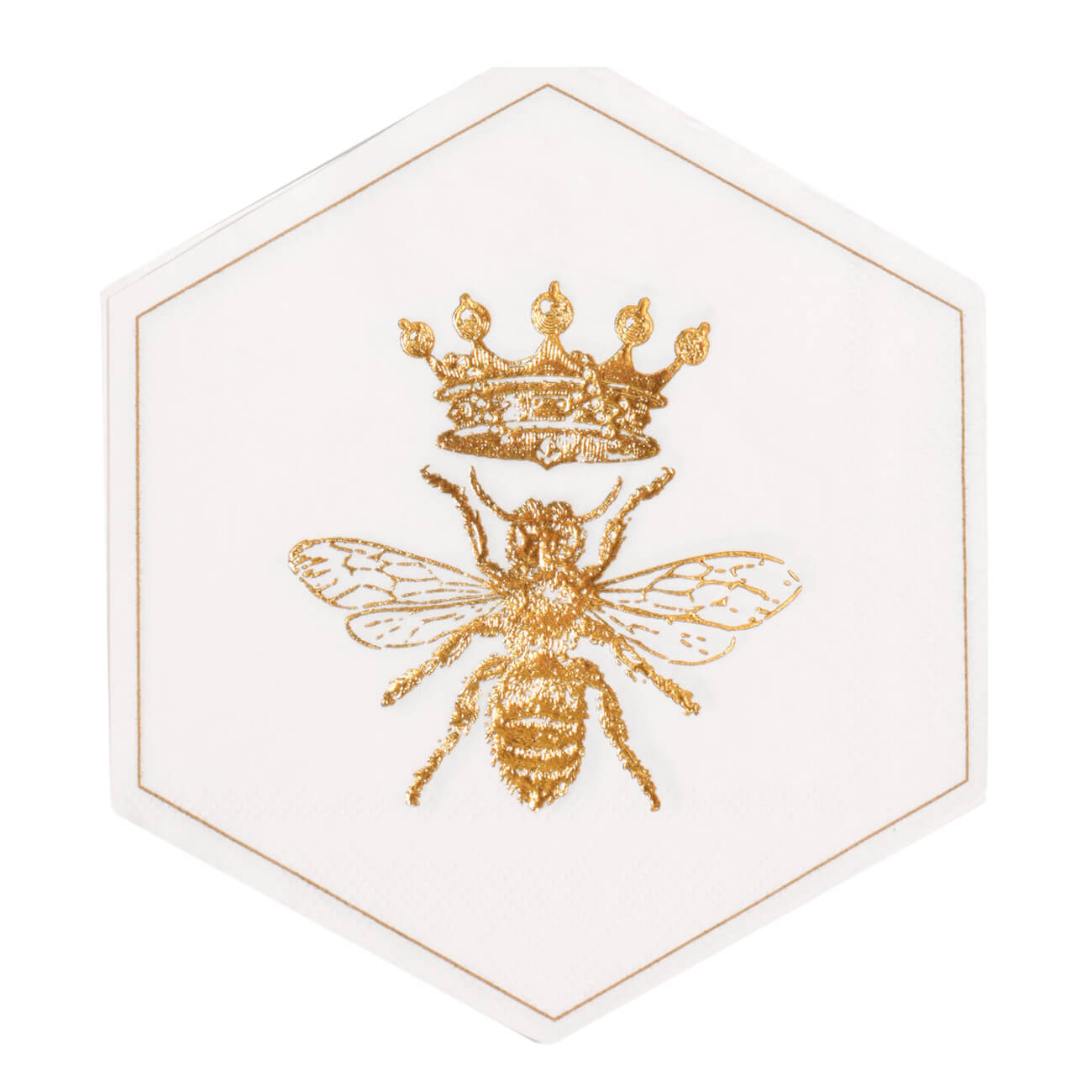

Салфетки бумажные, 32 см, 20 шт, фигурные, белые, Пчела, Honey