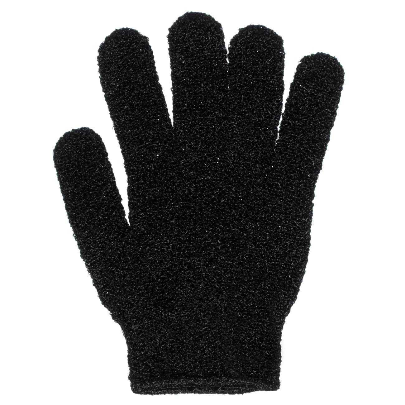Перчатка для мытья тела, 20 см, 2 шт, отшелушивающая, нейлон, черная, Glamor мочалка перчатка рыжий кот