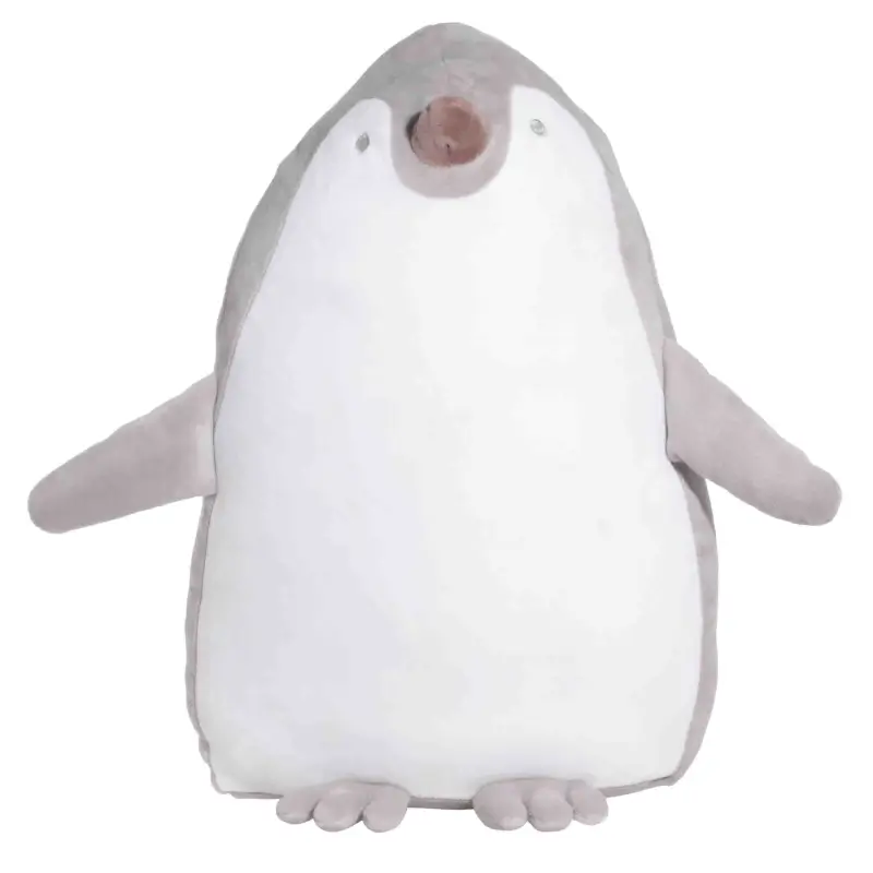 Подушка декоративная, 34х23 см, спандекс, серая, Пингвин, Aquatic animals ,image-0
