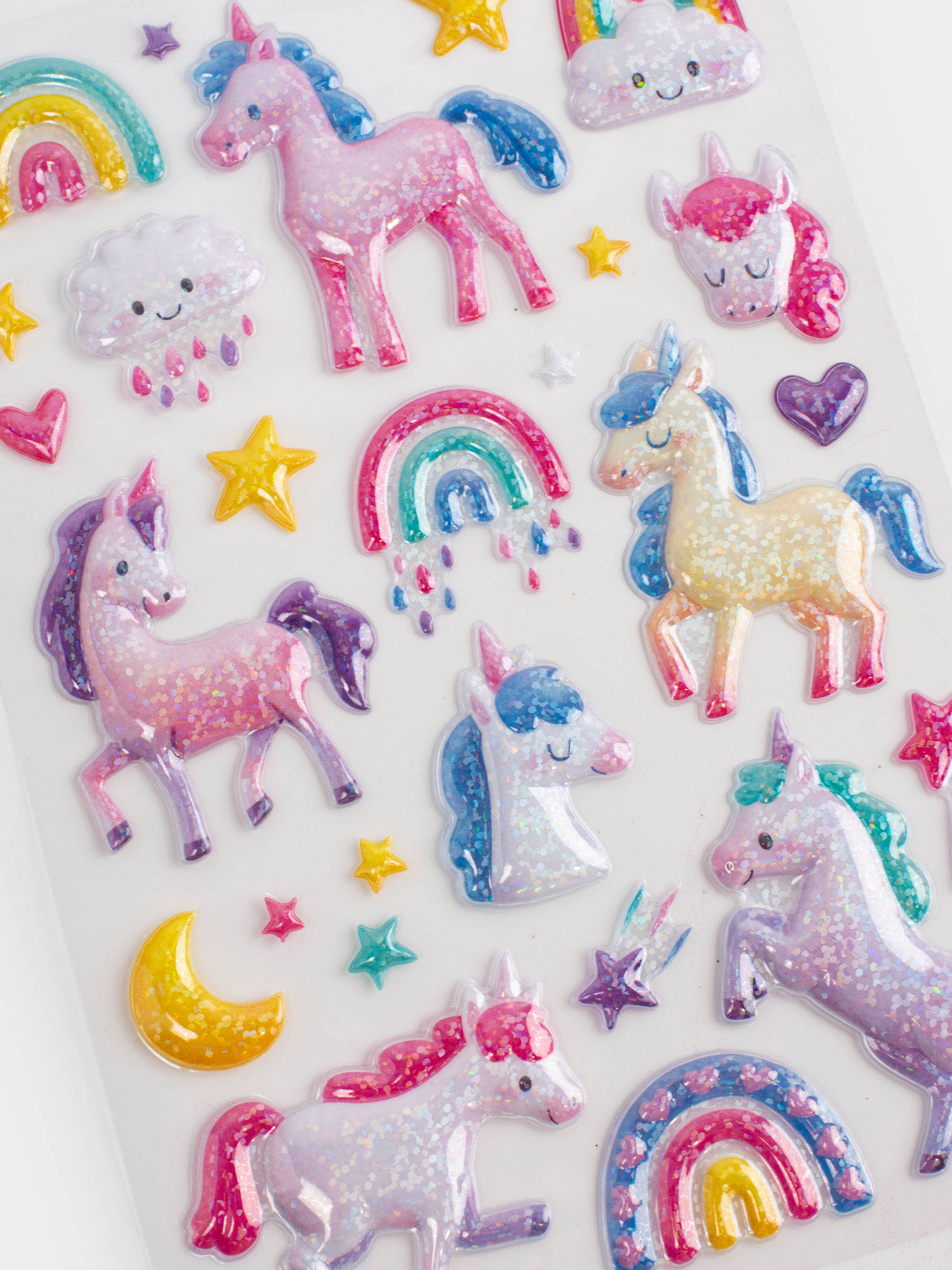 Набор наклеек, 21х14 см, 26 шт, одноразовые, ПВХ, Единороги, Unicorn, image-2