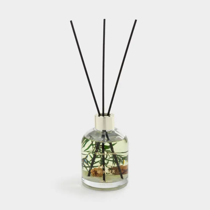 Ароматический диффузор, 180 мл, с сухоцветами, Lime Basil Mandarin, Balmy winter, image-0