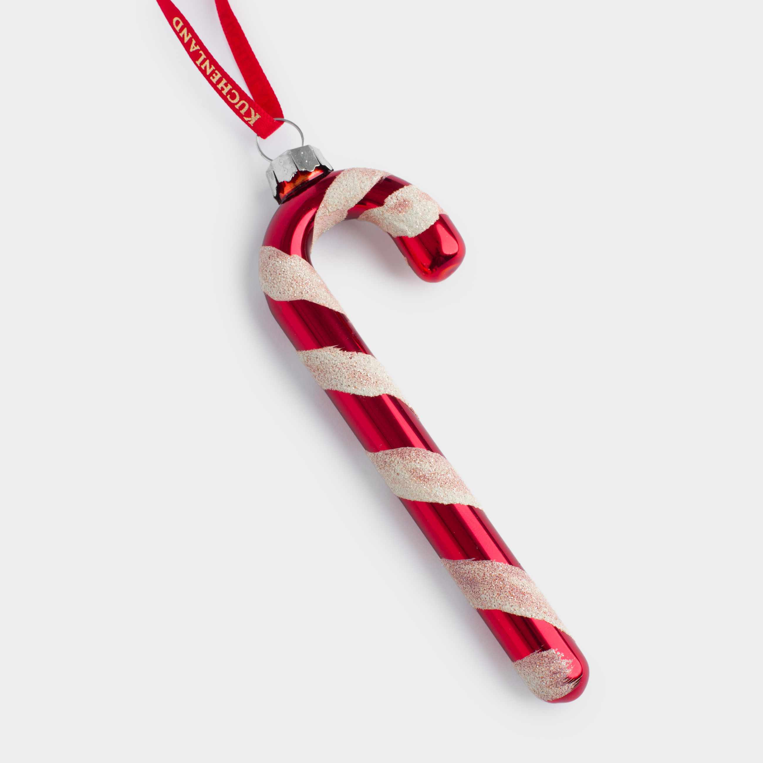 Игрушка елочная, 10 см, стекло, красная, Леденец-трость, Figure christmas, image-2