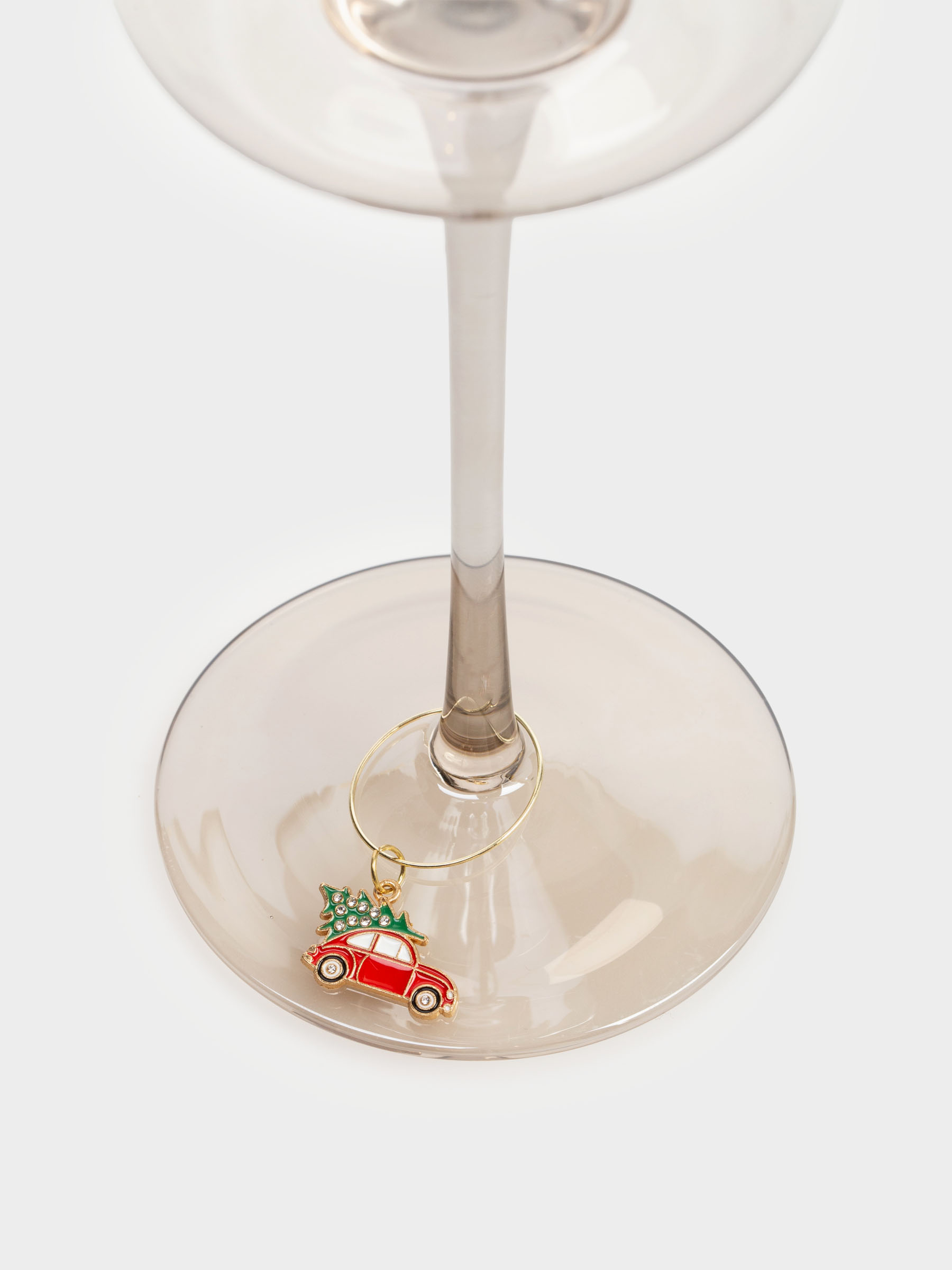 Подвеска для бокала, 6 шт, металл/стразы, Новогодние символы, Christmas time, image-4