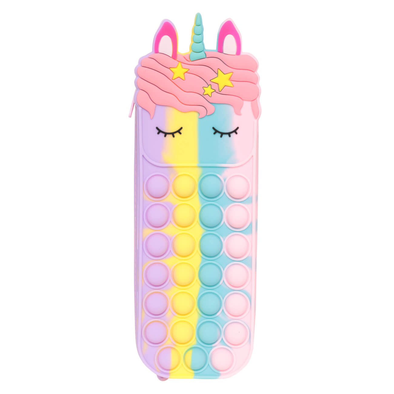 

Пенал, Pop-it, 23х8 см, силикон/металл, цветной, Единорог, Unicorn