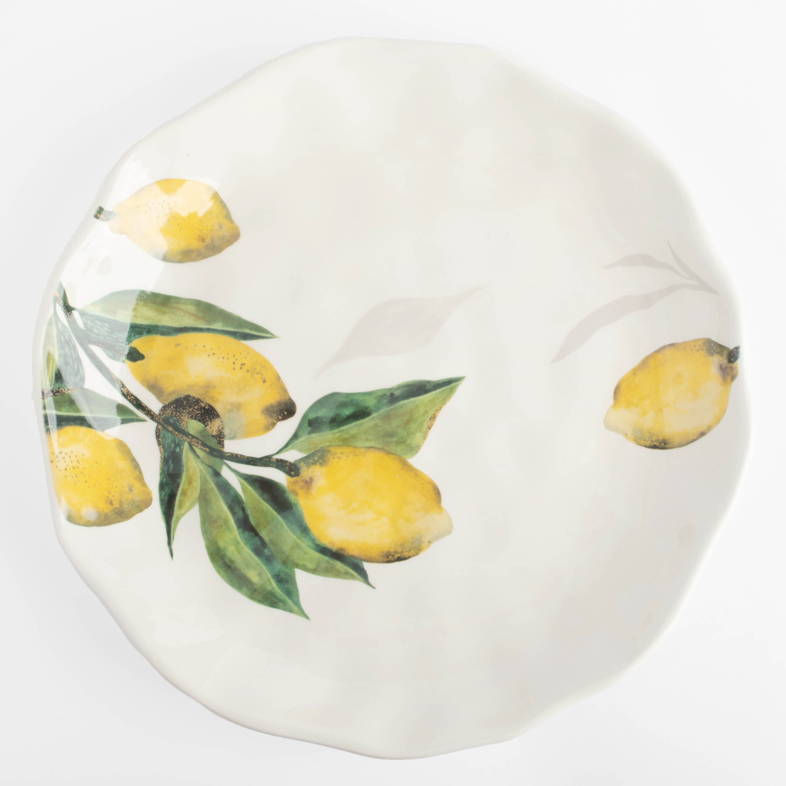 Тарелка закусочная, 23 см, керамика, белая, Лимоны на ветке, Sicily in bloom изображение № 4