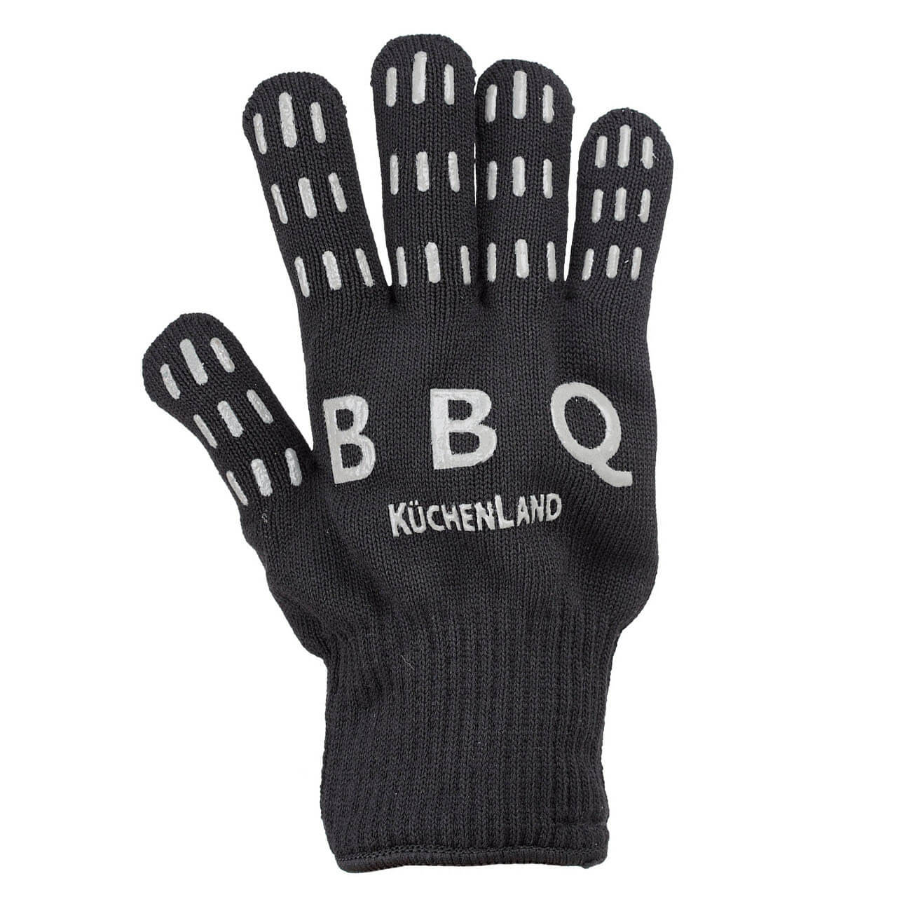 Перчатка термозащитная, размер М, полиэстер/силикон, черная, BBQ изображение № 1