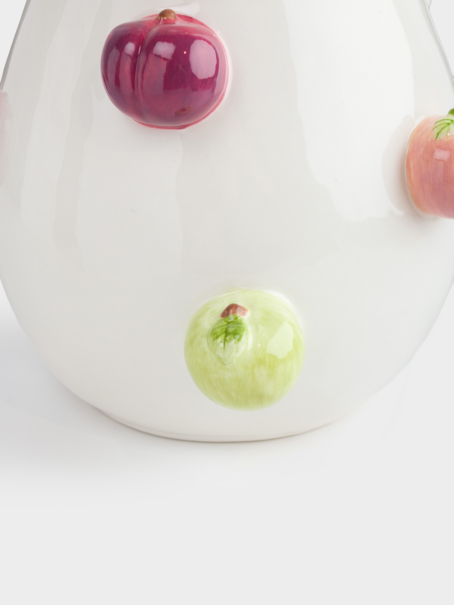 Кувшин, 2,3 л, керамика, молочный, Фрукты, Fruit garden
