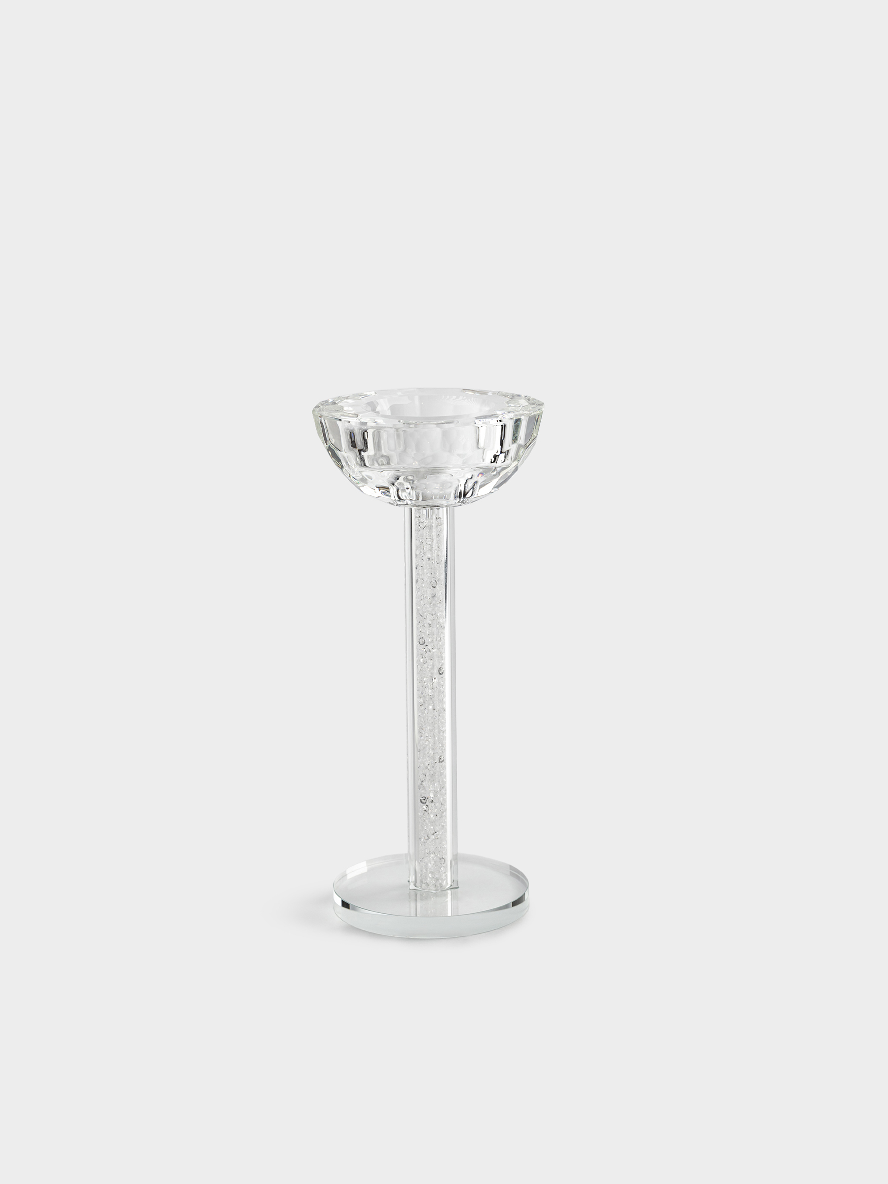 Подсвечник, 18 см, для чайной/тонкой свечи, Кристалл, Crystal