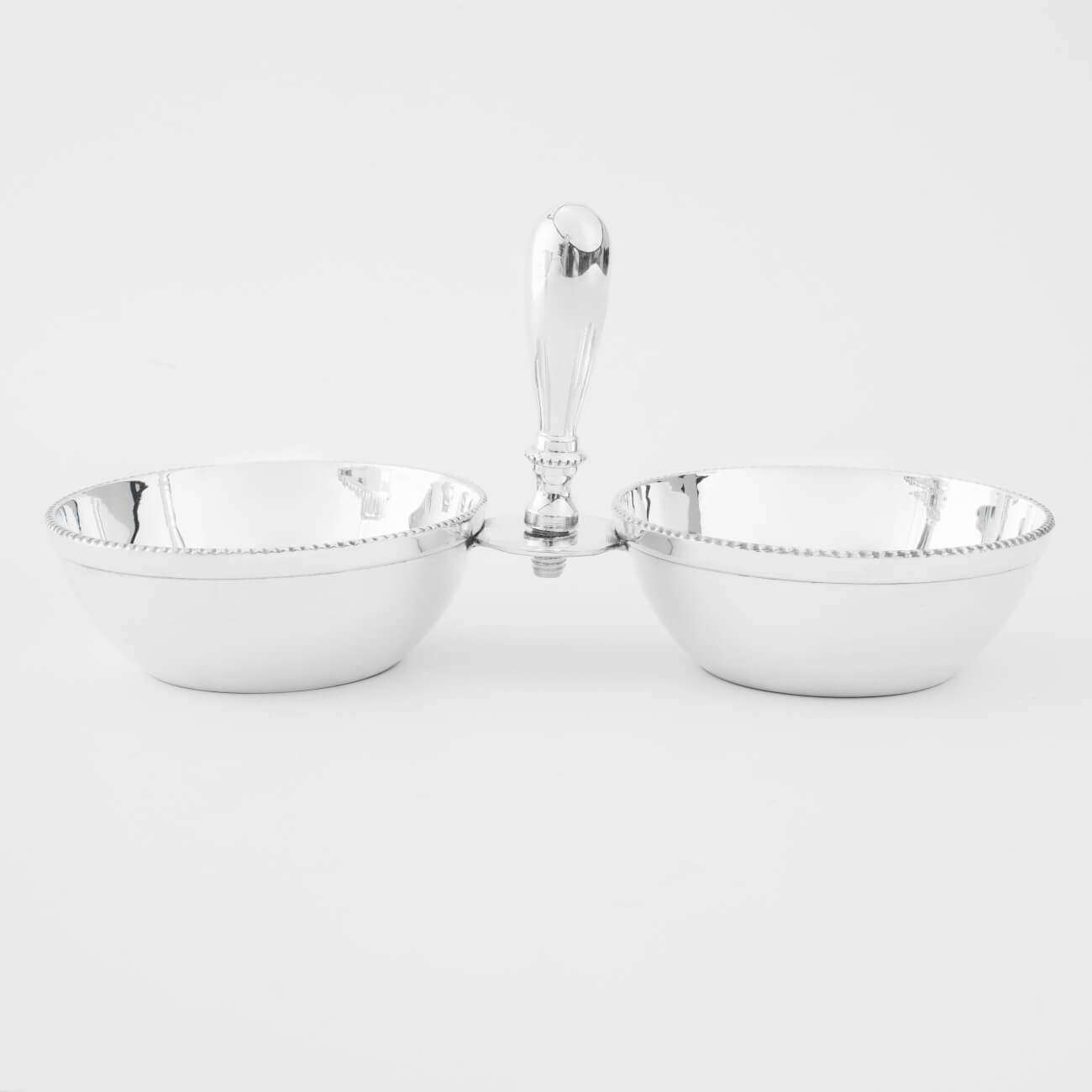 

Подставка для закусок, 22х10 см, 2 отд, с ручкой, латунь, Lux brass