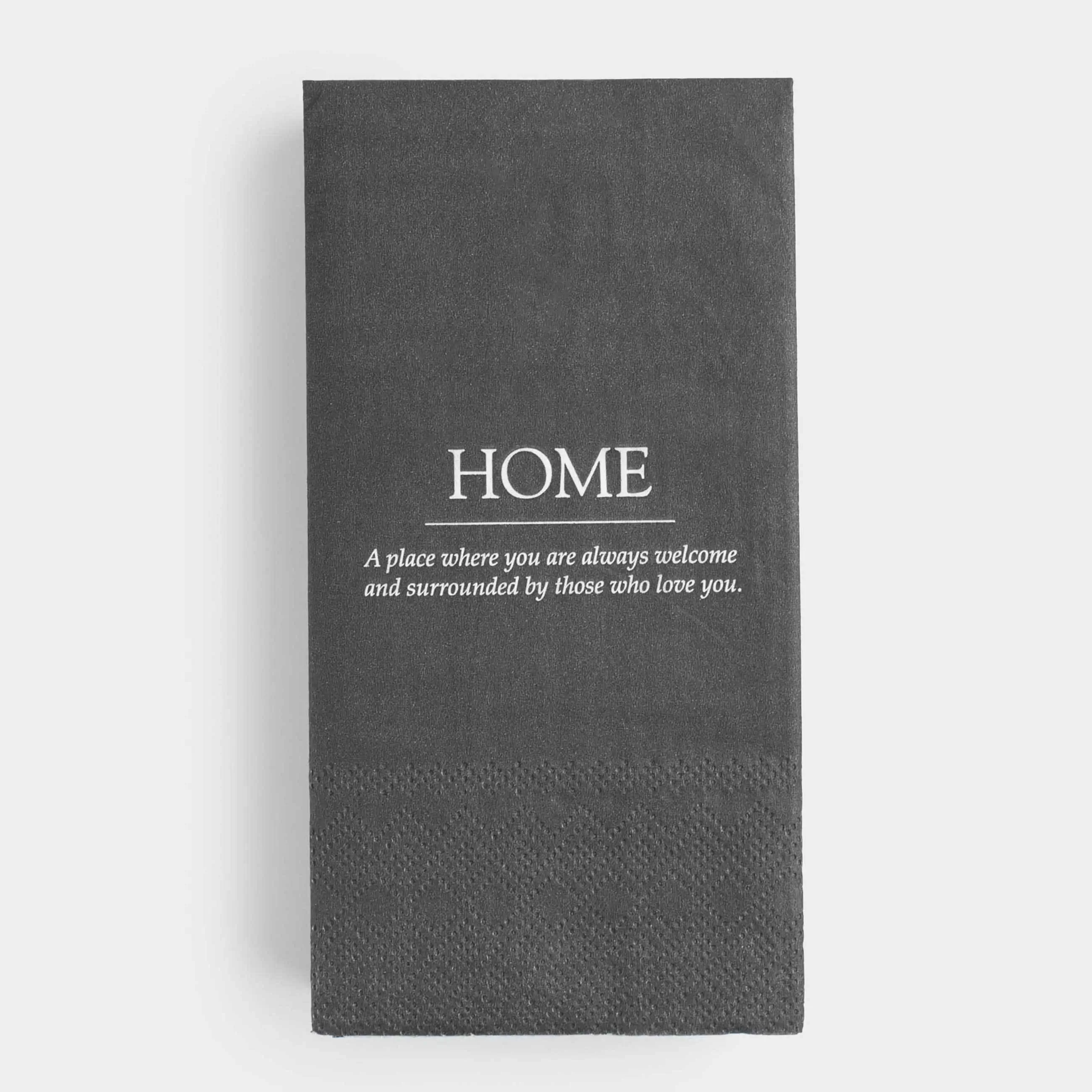 Салфетки бумажные, 33х33 см, 20 шт, прямоугольные, черные, Home, Course