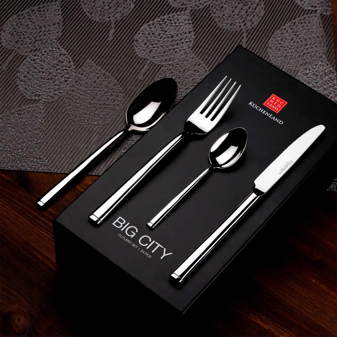 Столовые приборы, 6 перс, 24 пр, сталь, Madrid, image-1