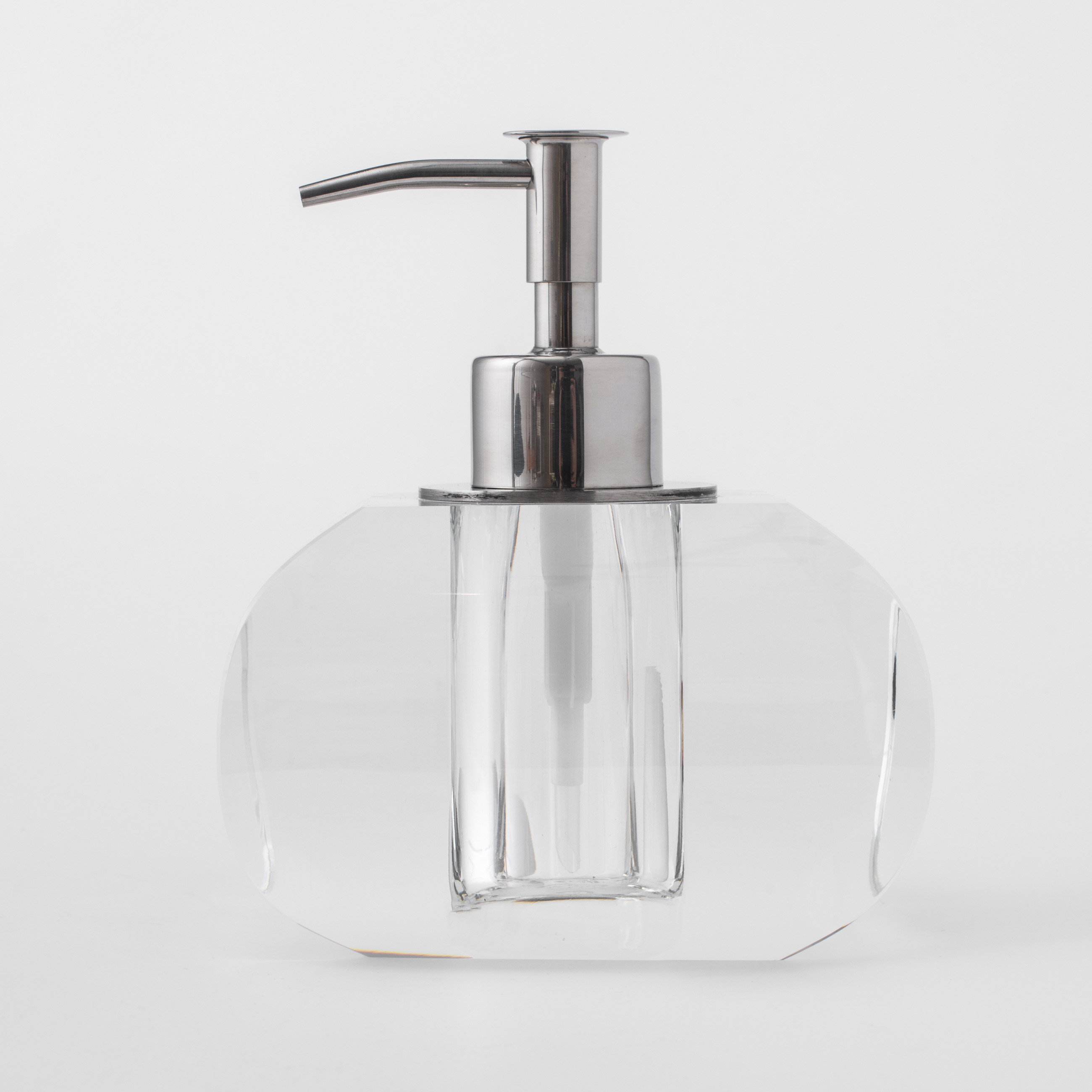 Диспенсер для жидкого мыла, 75 мл, стекло/металл, Lux crystal изображение № 5