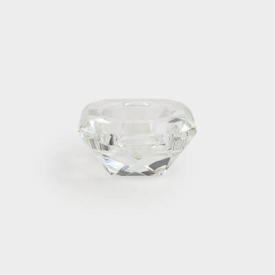 Подсвечник, 7 см, для чайной свечи, кристальное стекло, Грани, Lux crystal ,image-0