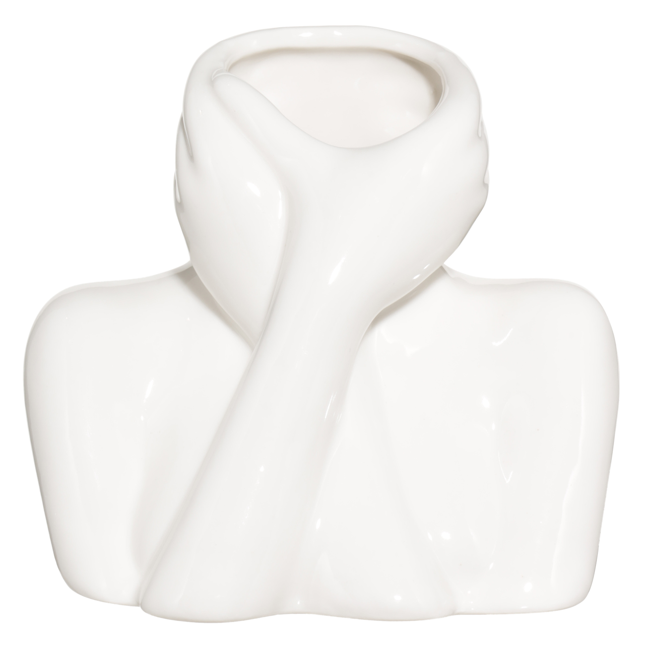 Подставка для косметических кистей 12 см фарфор P белая Руки на шее Face 990₽