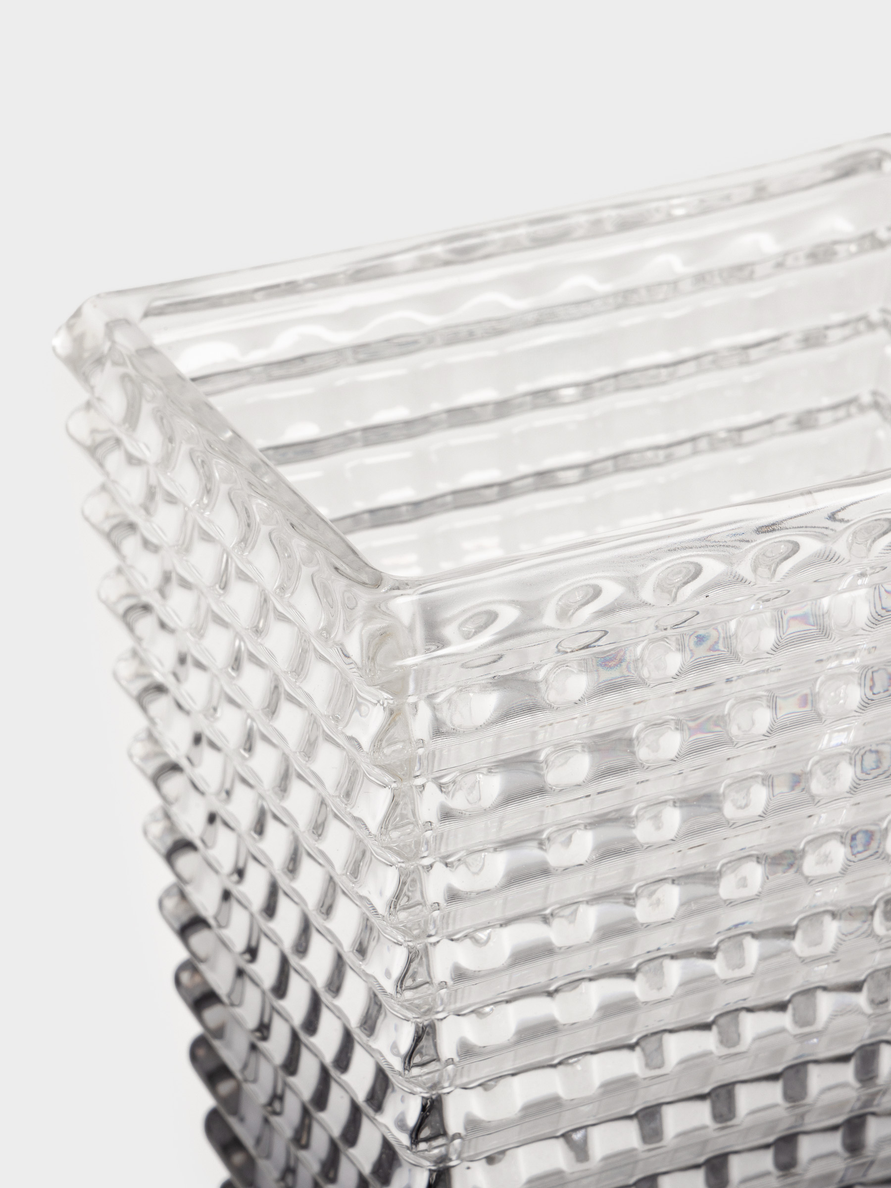 Ваза для цветов, 28 см, стекло Р, серый градиент, Mosaic color, image-2