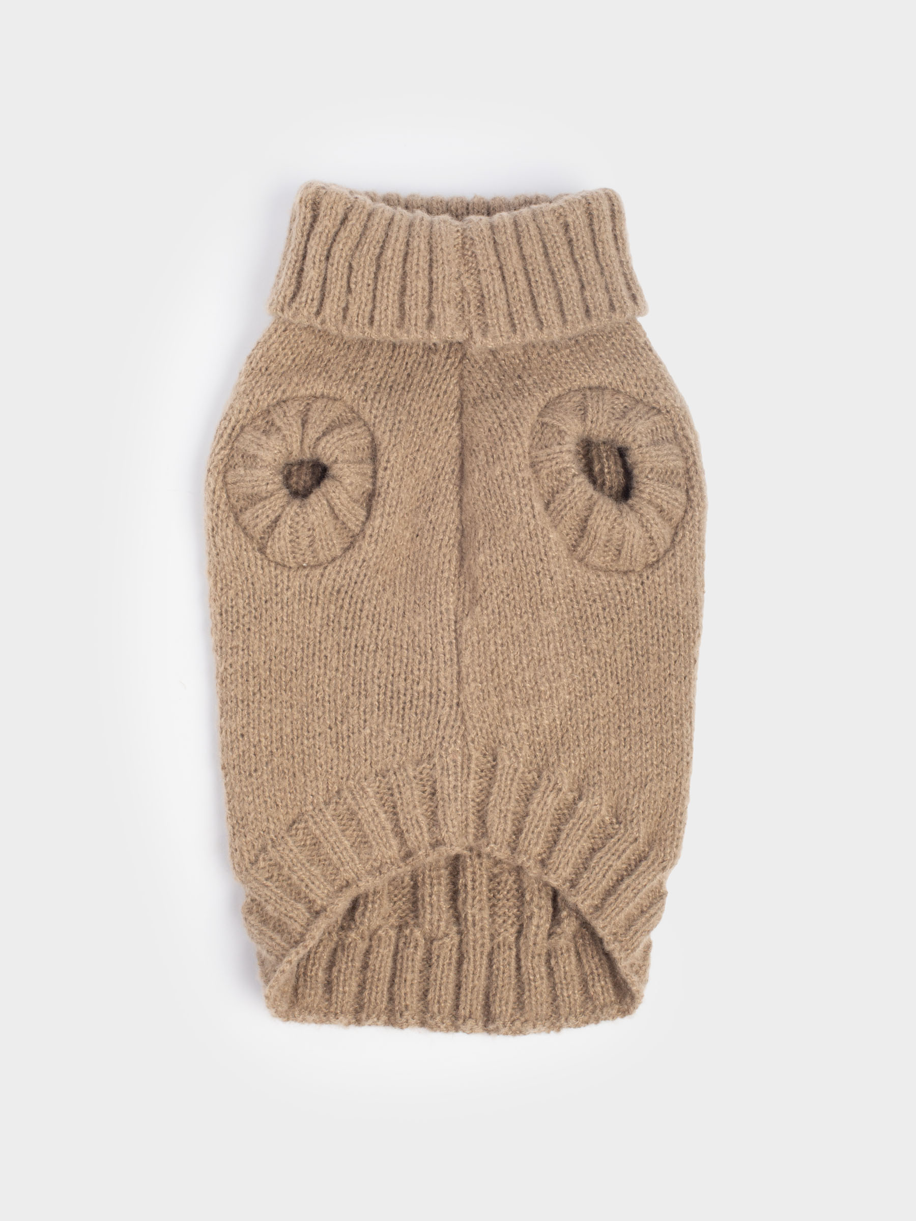 Свитер для животных, 32 см, р. S, полиэстер, коричневый, Косички, Fashion pet, image-1