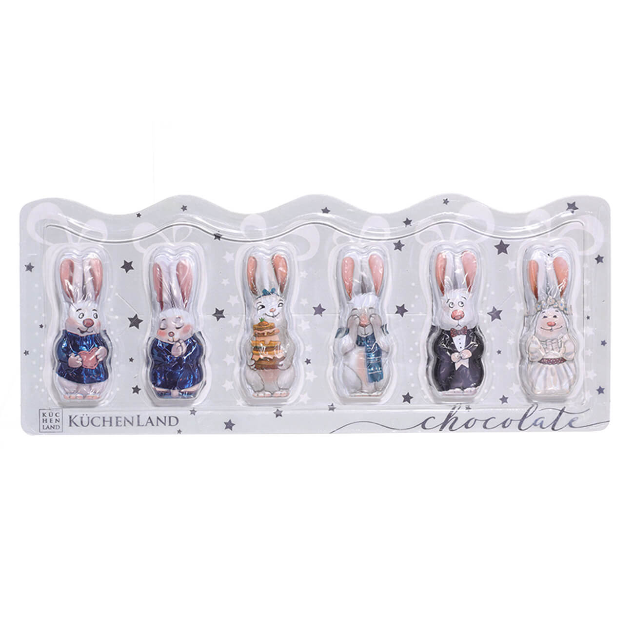 

Конфета шоколадная, 45 г, 6 шт, Зайцы, Rabbit