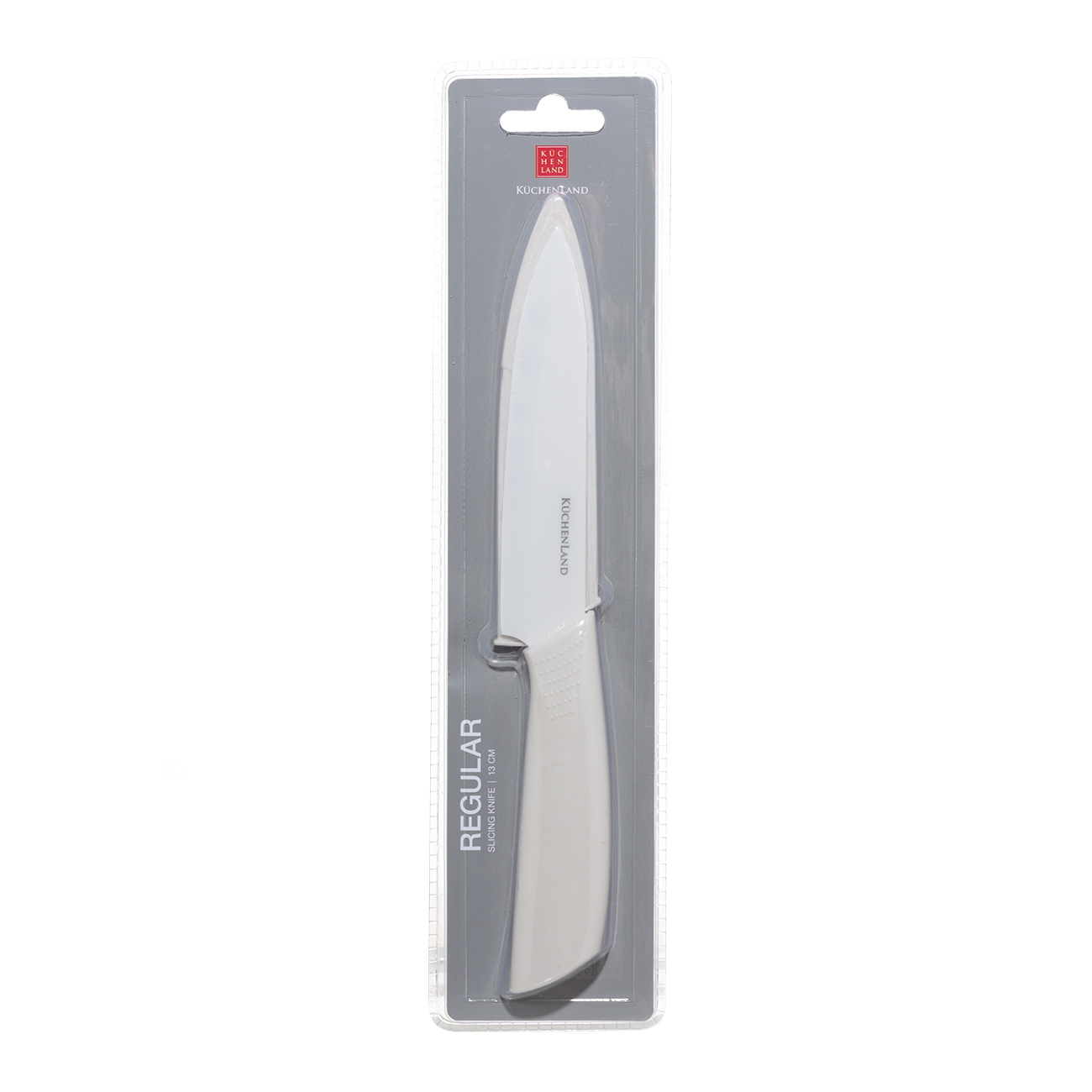 Нож для нарезки, 13 см, с чехлом, керамика/пластик, молочный, Regular