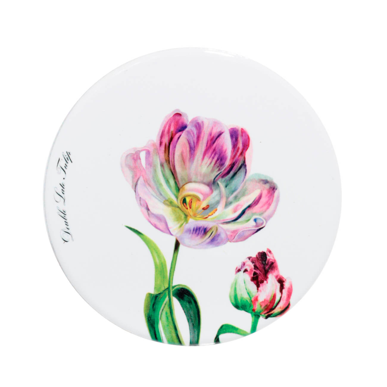 

Подставка под кружку, 11 см, керамика/пробка, круглая, Тюльпан, Tulip garden