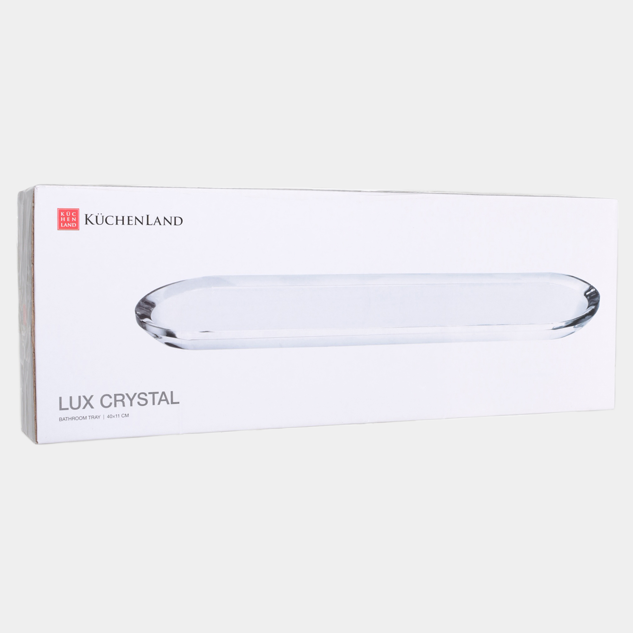 Поднос для ванной, 40х11 см, стекло, Lux crystal изображение № 6