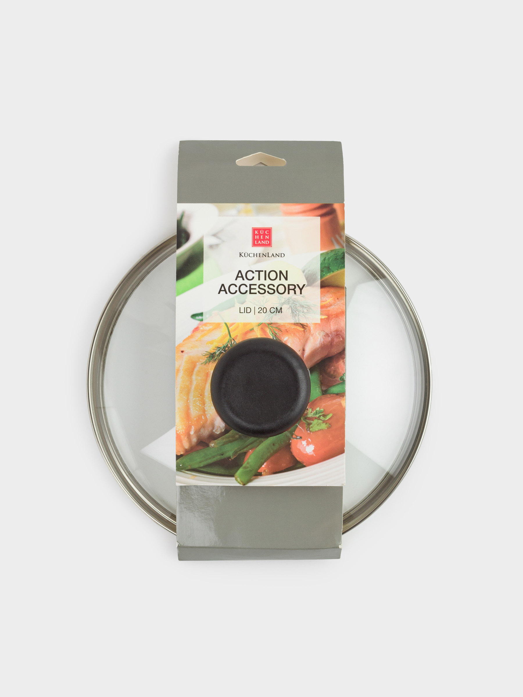 Крышка, 20 см, стекло/металл, Action Accessory, image-4