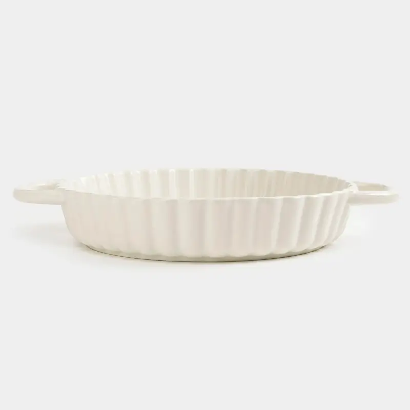Форма для запекания, 28 см, керамика, круглая, молочная, Cakes ivory