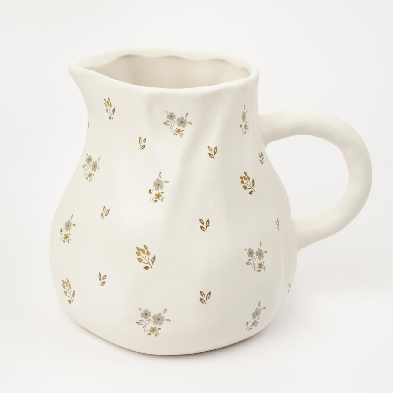 Кувшин, 1,6 л, керамика, молочный, Винтажные цветы, La flore ferplast thea medium bowl миска для собак керамика
