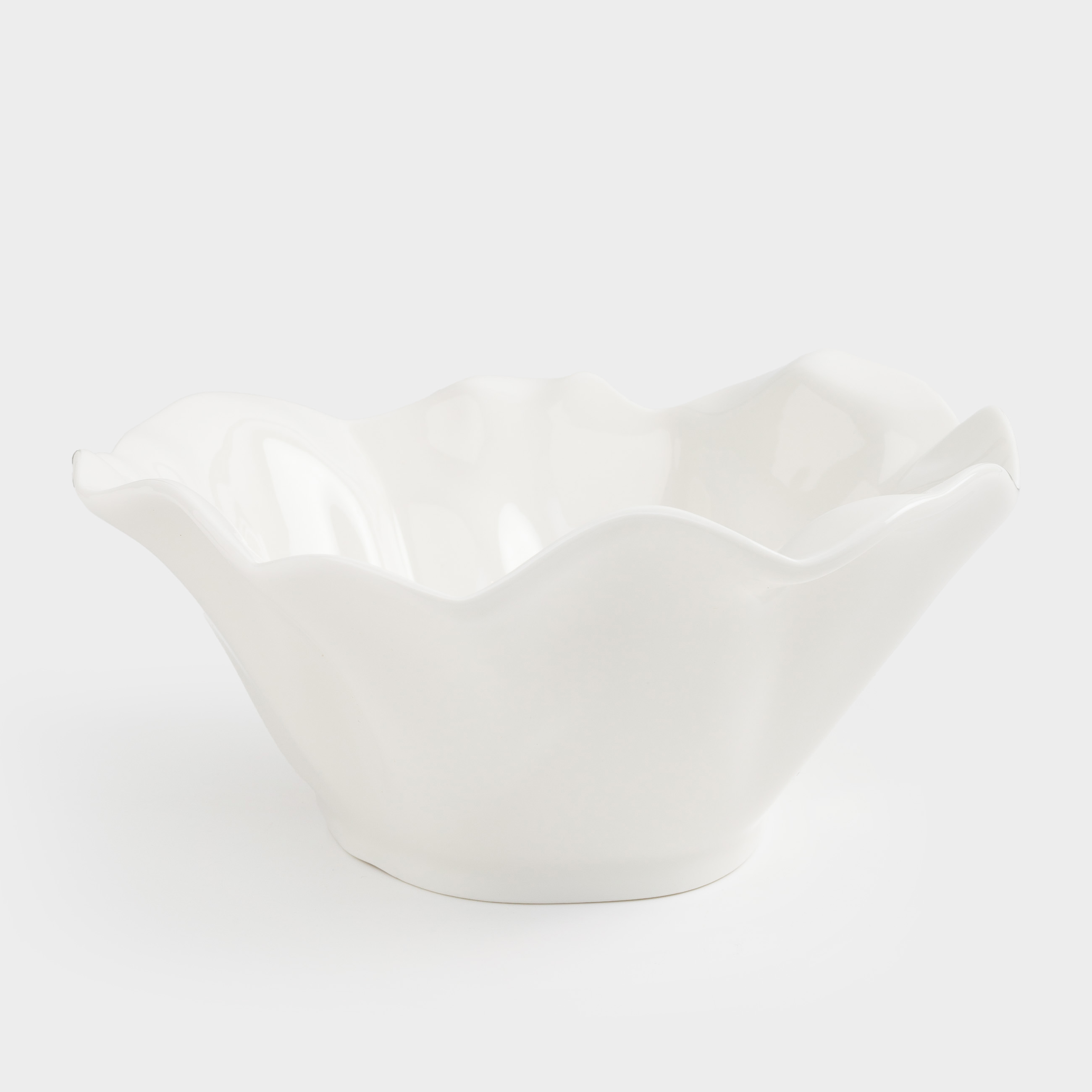 Салатник 17х8 см 450 мл фарфор N молочный Мятый эффект Crumple 899₽