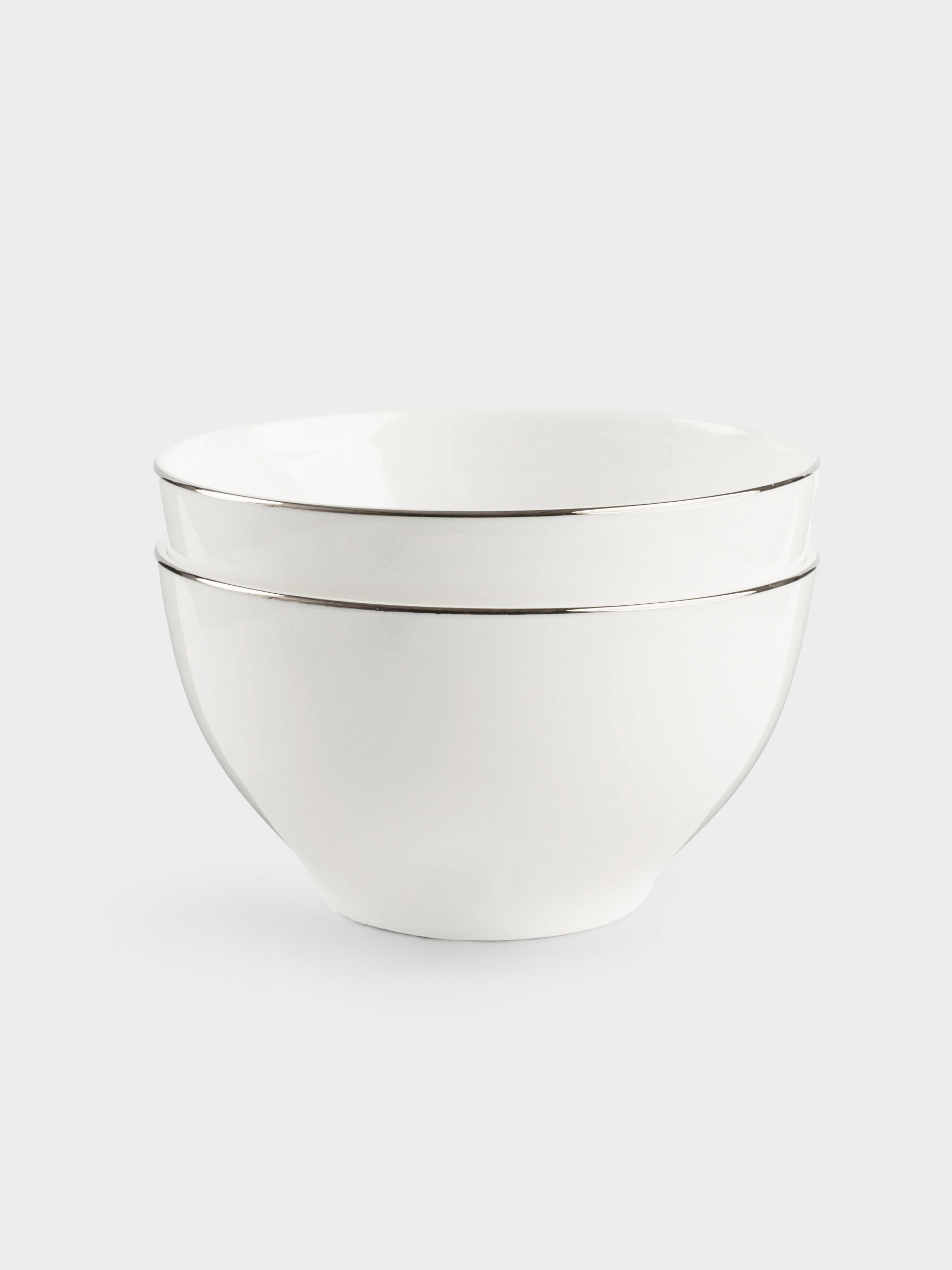 Пиала, 12х6 см, 2 шт, фарфор F, белая, Ideal silver, image-0