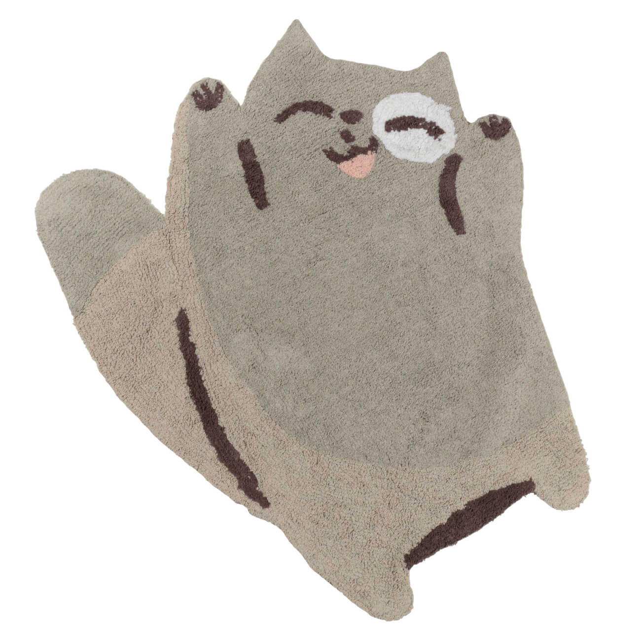 

Коврик, 75х115 см, хлопок, бежевый, Кот, Cat