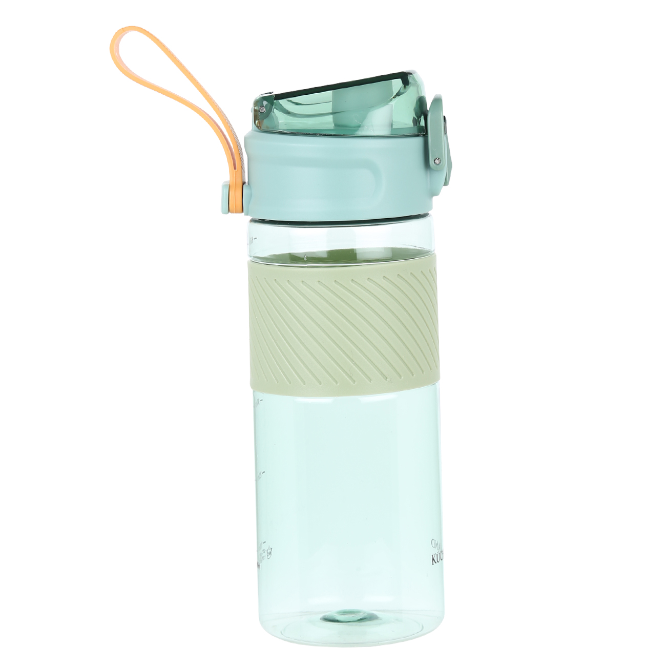 Бутылка для воды, 600 мл, пластик/силикон, зеленая, Sport изображение № 2