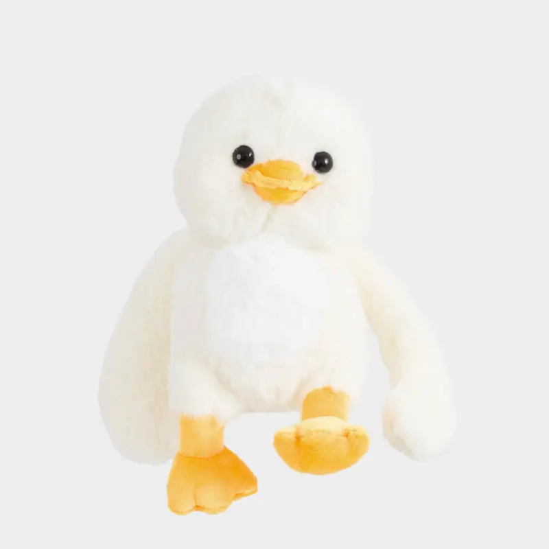 Игрушка, 27 см, мягкая, с магнитными лапами, полиэстер, молочная, Утка, Duck toy