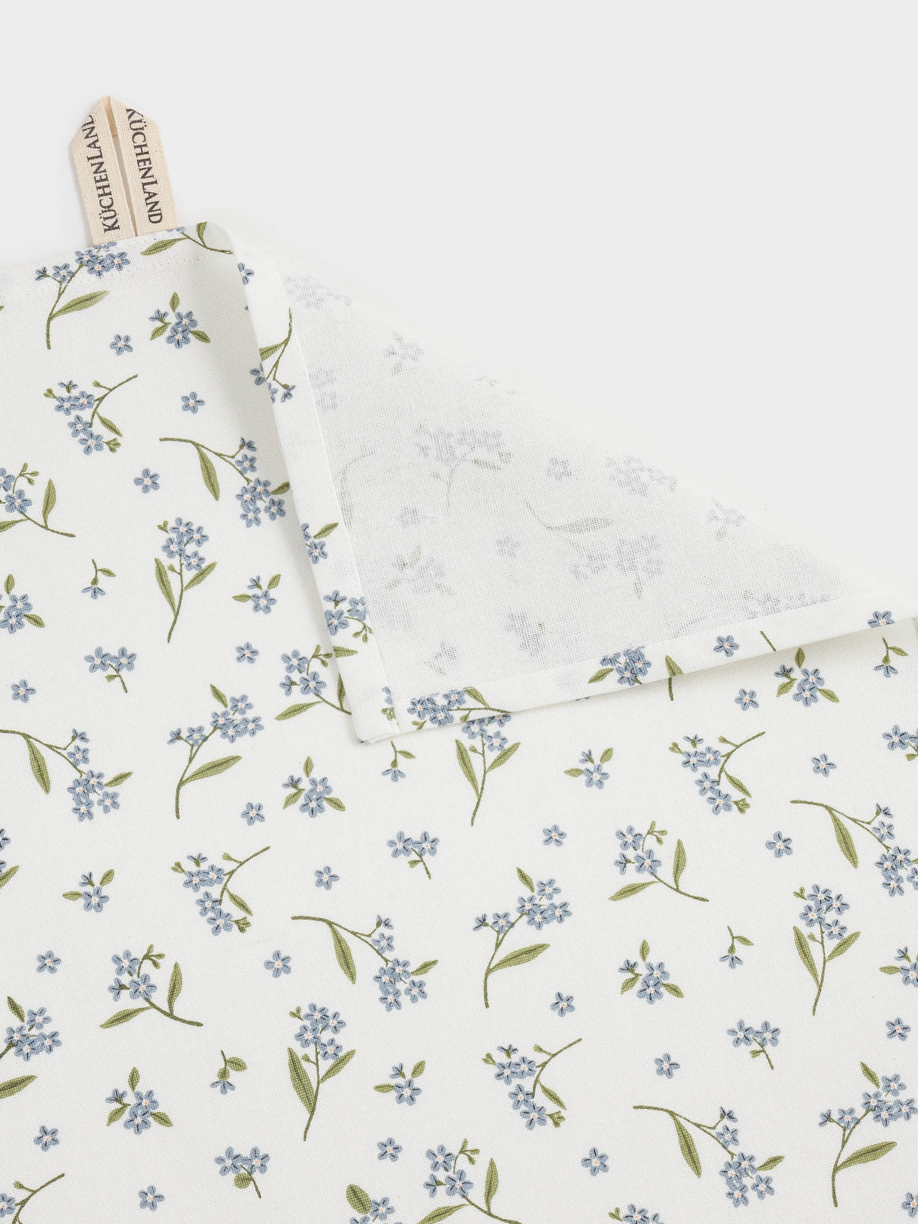 Полотенце кухонное, 40х60 см, 2 шт, хлопок, белое/молочное, Цветы, El flora, image-4