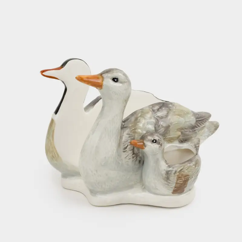 Салфетница, 15 см, с отделением для зубочисток, керамика, Утки и утенок, Duck ,image-0