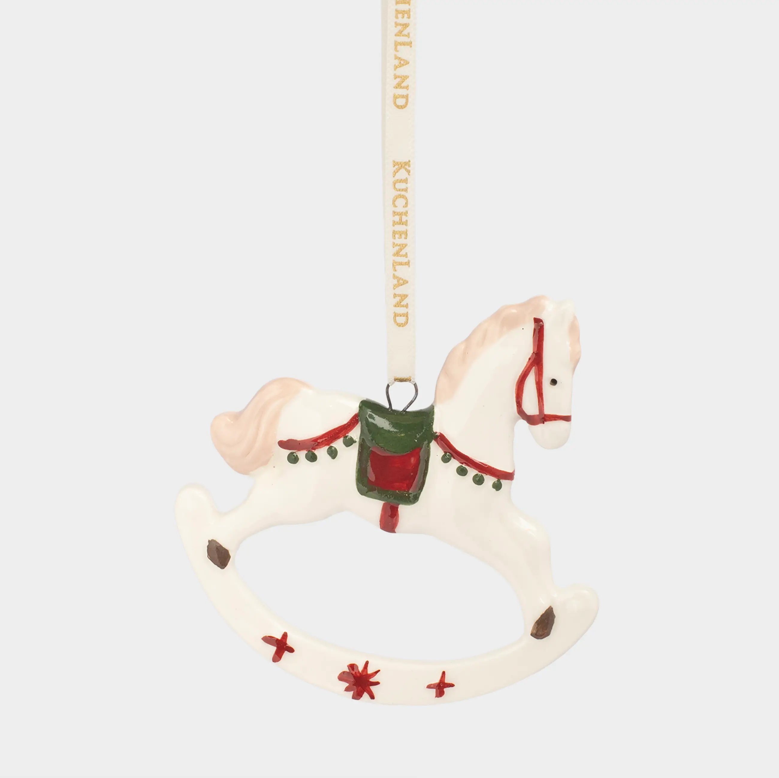Игрушка елочная, 7 см, фарфор P, белая, Лошадь, Figure christmas