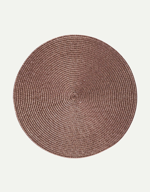 Салфетка под приборы, 38 см, полипропилен/ПЭТ, круглая, коричневая, Circle