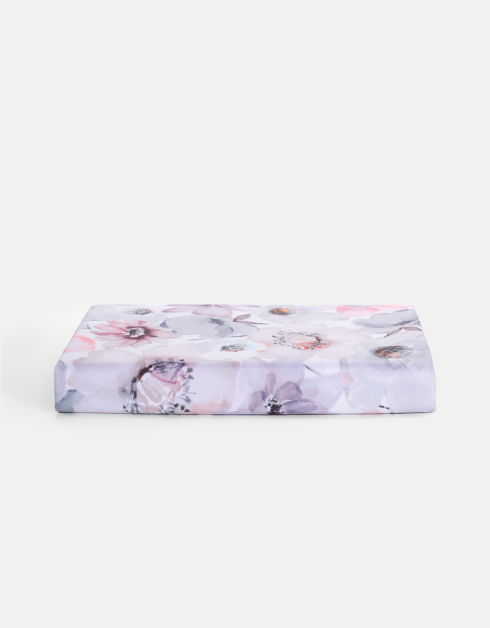 Скатерть, 160х160 см, с покрытием Teflon, полиэстер, белая, Цветы, Flawless flowers