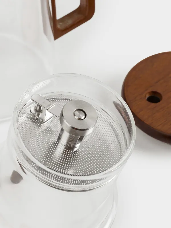 Чайник заварочный, 600 мл, стекло Б/дерево, Walnut tree, image-5