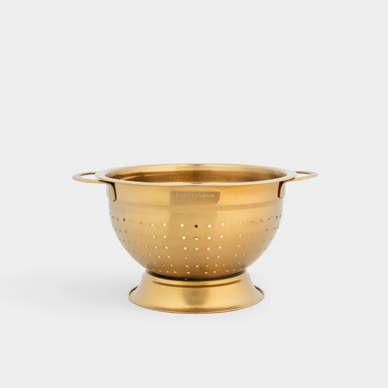 Дуршлаг, 22 см, с ручками, Classic gold