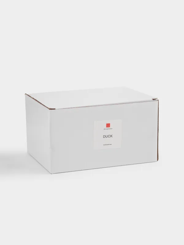 Блюдо глубокое, 20х14х3 см, керамика, бело-серое, Утка и лист, Duck, image-5