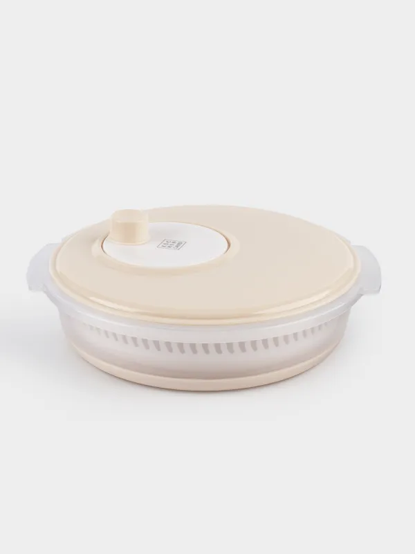 Сушилка для зелени, 30 см, механическая, складная, пластик/резина, серо-бежевая, Foldaway, image-8