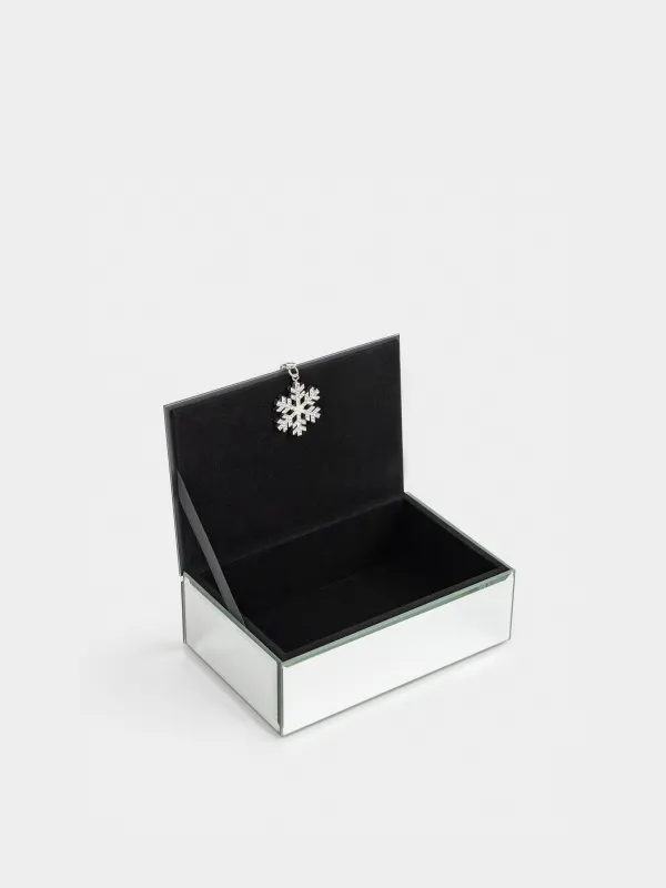 Шкатулка для украшений, 15x10 см, стекло, зеркальная, Снежинка, Glossy, image-4